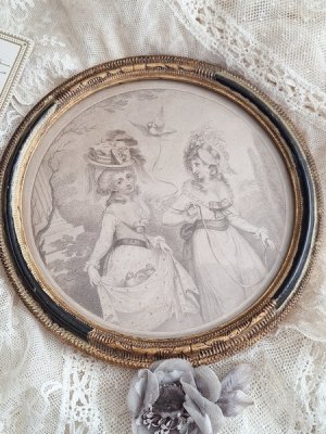 画像20: フレーム付アンティークリトグラフ画
