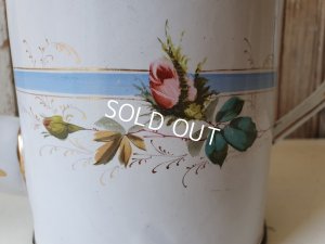 画像14: アンティ―クホーローローズ柄ポット