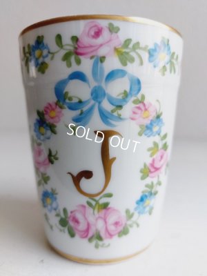 画像2: リモージュリボンとローズガーランド柄グラス