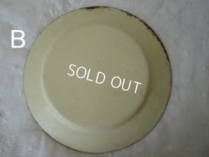 画像7: ホーロー製小鳥とローズ柄手描きプレート