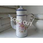 画像: ホーロー手描きコーヒーポット