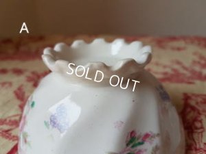 画像2: フリルフット花柄カフェオレボウル