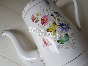 画像2: エトワール社手描き花柄コーヒーポット