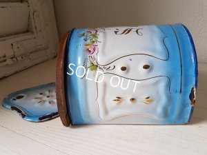 画像5: ホーロー手描きローズ柄セル缶