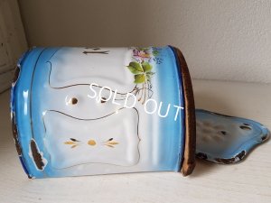 画像6: ホーロー手描きローズ柄セル缶