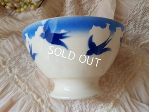 画像2: バドンヴィレーツバメ柄カフェオレボウル