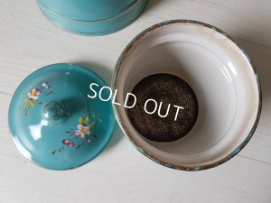 画像5: ホーロー製手描き花柄コーヒーポット