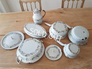 画像2: ホーロー白ブルーベル柄ウエディングセット