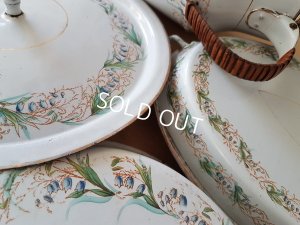 画像4: ホーロー白ブルーベル柄ウエディングセット