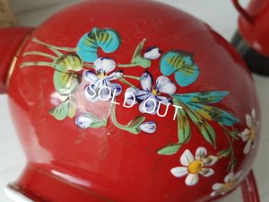 画像6: エトワール社赤すみれ柄コーヒーポット