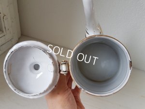 画像2: BWホーロー花柄チョコレートポット