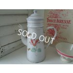 画像: ホーローアールヌーボー花柄コーヒーポット