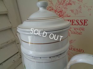 画像7: ホーローアールヌーボー花柄コーヒーポット