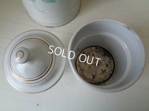 画像8: ホーローアールヌーボー花柄コーヒーポット