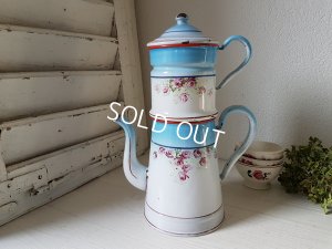 antiqueenamelcoffeepot