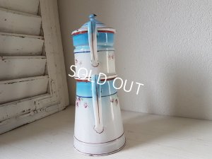 画像3: ホーロー手描きローズ柄コーヒーポット