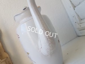 画像4: ホーロー白小鳥柄コーヒーポット