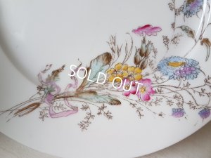 画像2: 陶器製リボンと花柄コンポート