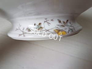 画像7: 陶器製リボンと花柄コンポート