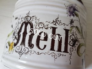 画像4: 白ホーロー花柄フラワー缶