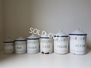 画像6: ホーロー花柄キャニスター