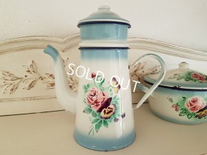 画像1: Japyローズとパンジー柄コーヒーポット