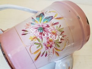 画像8: ホーローピンク花柄手描きコーヒーポット