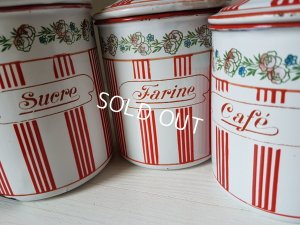 画像12: BB赤ストライプローズガーランドキャニスターとポット