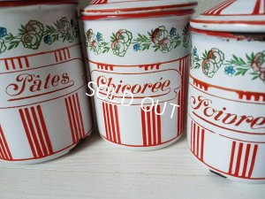 画像13: BB赤ストライプローズガーランドキャニスターとポット