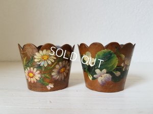 画像2: Spa木製手描きすみれとマーガレット柄エッグスタンド