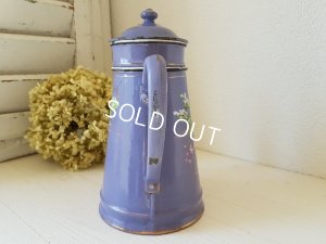 画像3: パープルホーローローズ柄コーヒーポット