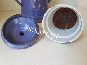 画像6: パープルホーローローズ柄コーヒーポット