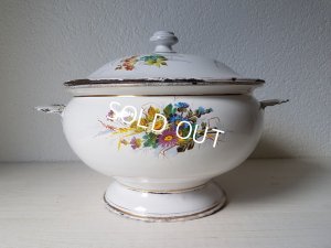 画像7: ホーロー花柄スーピエール