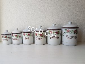 画像5: ホーローローズ柄キャニスター