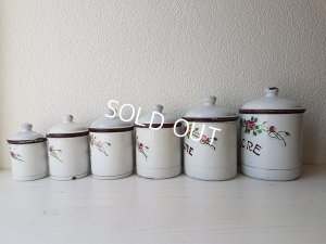 画像8: ホーローローズ柄キャニスター