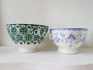 画像6: モロッコ柄とサクソニー柄カフェオレボウルセット