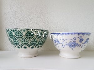 画像7: モロッコ柄とサクソニー柄カフェオレボウルセット