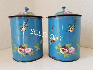 画像8: ホーローローズと小鳥柄キャニスター