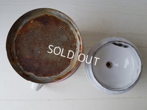 画像9: ホーローピンクすみれ柄コーヒーポット