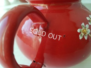 画像7:  エトワール社赤すみれ柄ティーポット