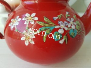 画像6:  エトワール社赤すみれ柄ティーポット