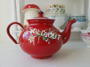 画像2:  エトワール社赤すみれ柄ティーポット
