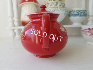 画像3:  エトワール社赤すみれ柄ティーポット