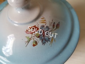 画像3: ホーローブルーのぼかし花柄Cafeキャニスター