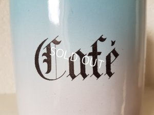 画像9: ホーローブルーのぼかし花柄Cafeキャニスター