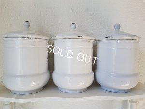 画像10: フレンチ白いキャニスター3P