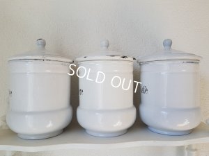 画像12: フレンチ白いキャニスター3P