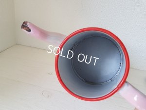 画像8: ホーローピンク手描きコーヒーポット