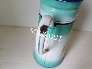 画像11: Japyグリーンぼかしローズ柄コーヒーポット