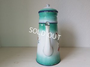 画像6: Japyグリーンぼかしローズ柄コーヒーポット